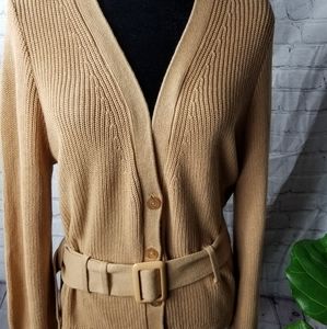 Free Press Belted V Neck Cardigan